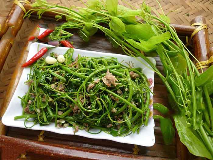 Món rau bò khai xào thịt bò